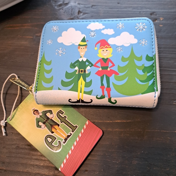 NWT Loungefly Elf Buddy and Friends Backpack and matching wallet - Picture 3 of 10